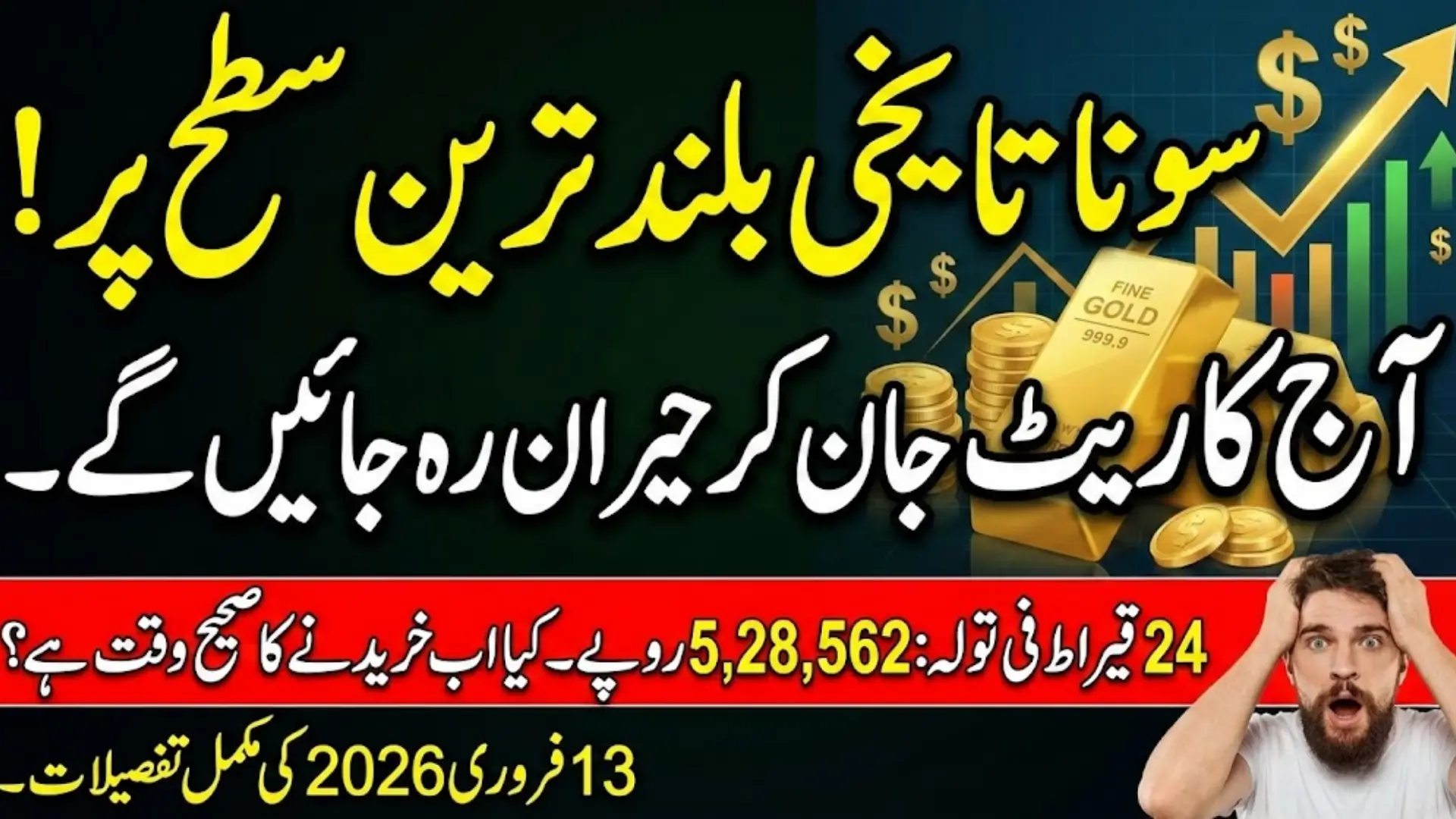 Gold Rate in Pakistan Today 24K per Tola February 13, 2026 Full Details