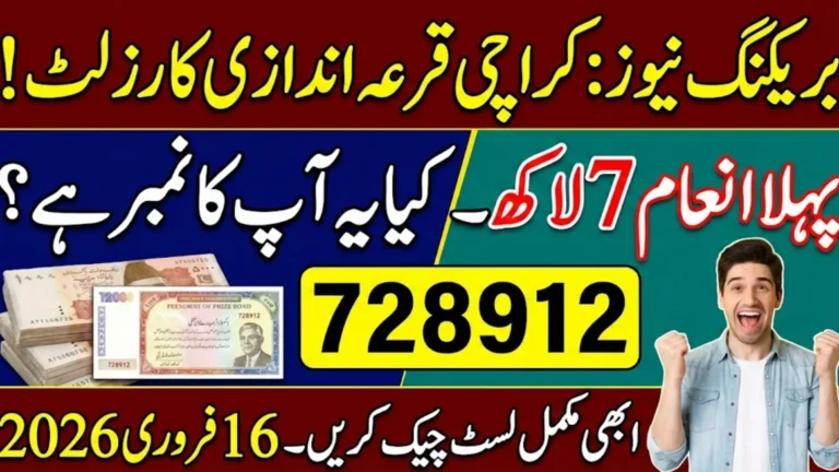Winning Numbers for 100 Prize Bond Karachi – Check Results February 2026